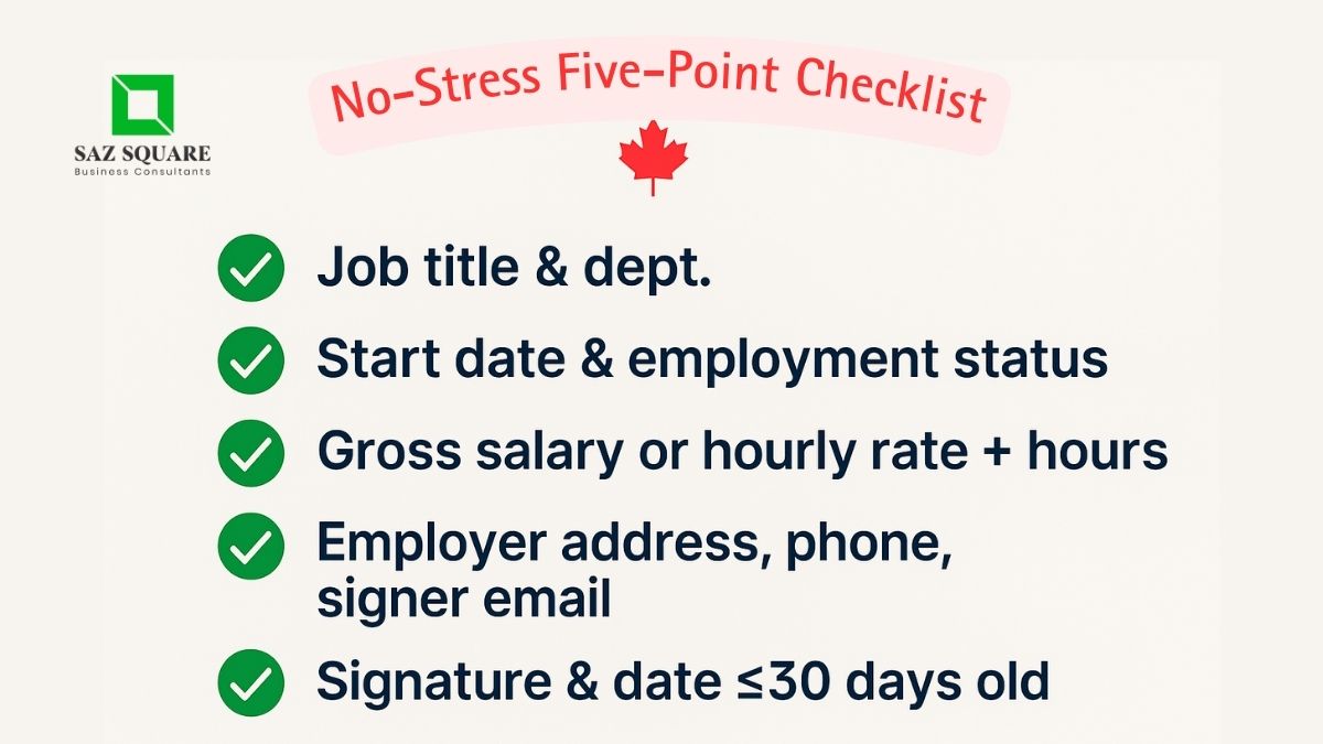 No-stress Five-point checklist
