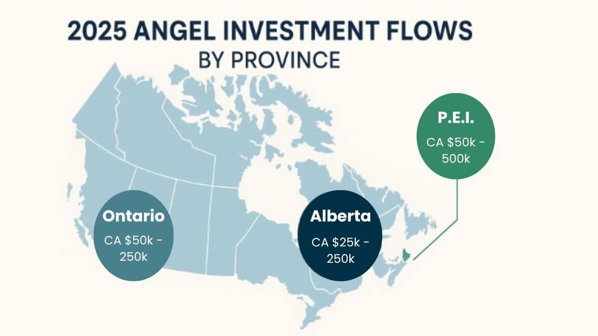 Angel investment flows by province