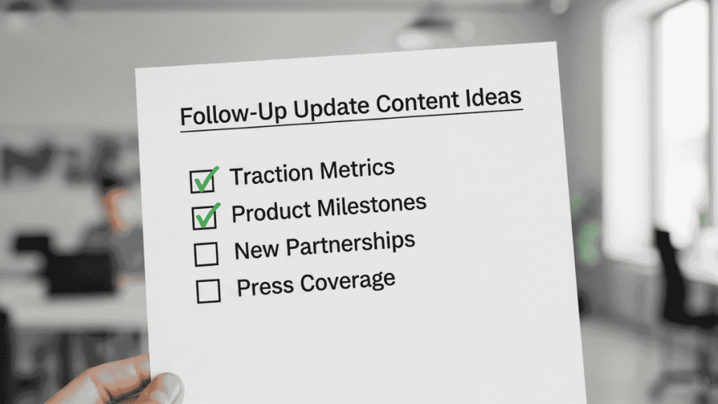 follow‑up update content ideas